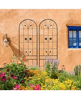 2-Pack 86.7" Metal Garden Trellis - Climbing Plant Support