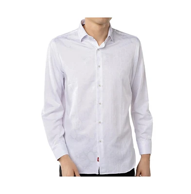 Luchiano Visconti Men's White on Skulls shirt