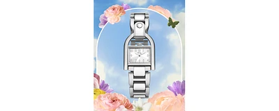 Fossil Women's Harwell Three-Hand Silver-Tone Stainless Steel Watch 28mm