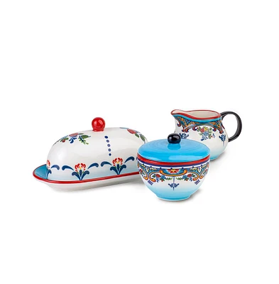 Euro Ceramica Zanzibar Tableware Accessories, Set of 3