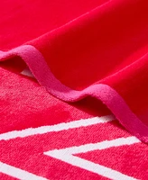 Nautica Logo Stripe Jacquard Beach Towel Set, 68" X 36"