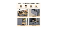 Rolling Kitchen Island Utility Storage Cart with 3 Large Drawers