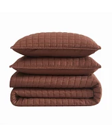 Brookyln Loom Flax Linen 3-Pc. Quilt Set, Full/Queen