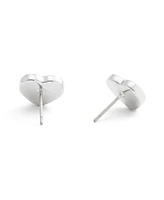 Coach Signature Quilted Heart Bag Stud Earrings