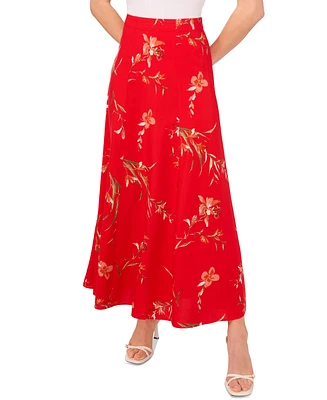 CeCe Women's Seamed Maxi Skirt with Elastic Waist