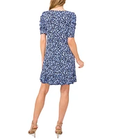 CeCe Women's Puff-Caterpillar-Sleeve Knit Dress