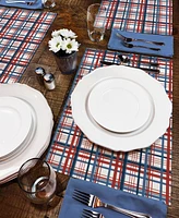 CounterArt Patriotic Plaid Premier Fabric Placemats, Set of 4