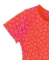 Sparkle & Shine Toddler and Little Girls Leopard Print with Sequin Patches Dress
