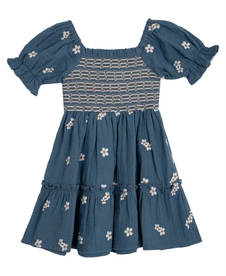 Sparkle & Shine Toddler and Little Girls Daisy Embroidered Dress