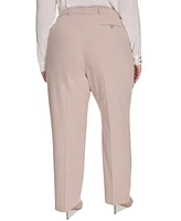 Calvin Klein Plus High-Rise Wide-Leg Pants