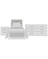 Catriona 3pc Bedroom Set (Twin Upholstered Bed, Dresser & 2-Drawer Nightstand), Created for Macy's