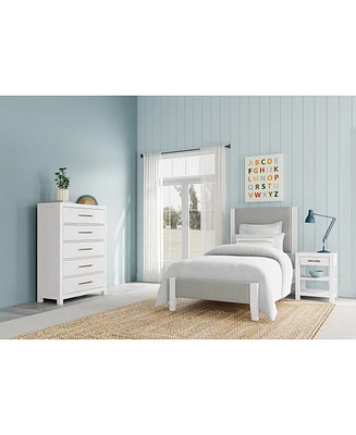 Catriona 3pc Bedroom Set (Twin Upholstered Bed, Chest & Open Nightstand), Created for Macy's