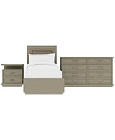 Cascade 3-Pc. Bedroom Set (Twin Bed, Dresser & Nightstand)
