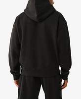 True Religion Men's Cinched Applique Pullover Hoodie