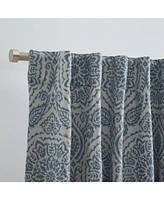 Elrene Home Fashions Giovanni Medallion Linen Blend Window Curtain Panel
