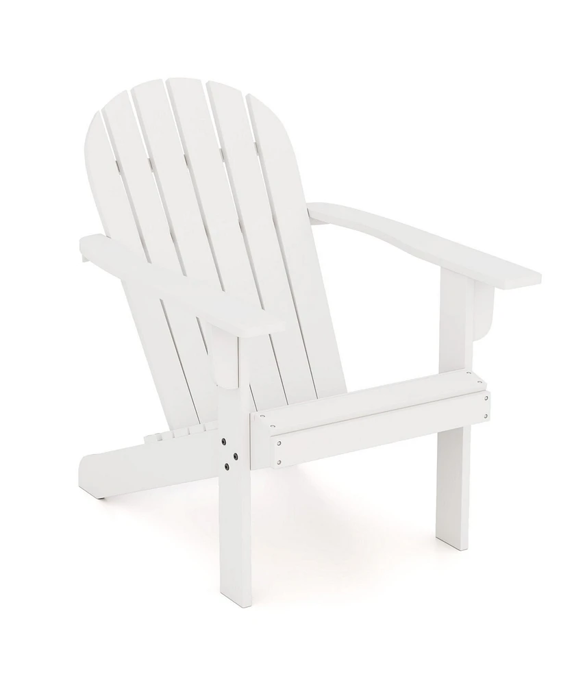Acacia Wood Lounge Patio Adirondack Chair with Inclined Seat