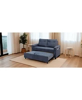 Modern Velvet 3-in-1 Sofa with Pullout Bed, Convertible Sleeper