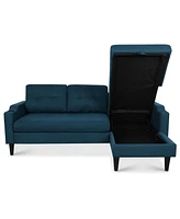 Spacious and Comfortable Modern Sofa with Built-In Storage and Adjustable Leg Rest