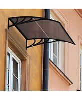40 x 40 Inch Outdoor Polycarbonate Front Door Window Awning Canopy