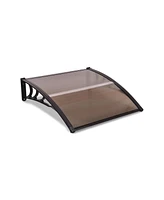 40 x 40 Inch Outdoor Polycarbonate Front Door Window Awning Canopy
