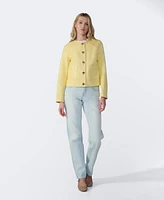 Furniq Uk Women's Leather Cropped Jacket, Created for Macy s