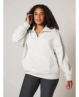 Lovall Women's All Szn Oversized 1/4 Zip Sweatshirt