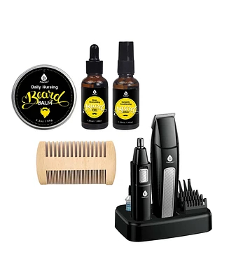Mario Lopez Grooming Essentials Bundle with 10-Piece Trimming Kit & 4-Piece Beard Care Set