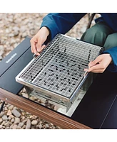 Naturehike Camping Charcoal Grill for Igt Table, Folding Barbecue Grill with Tongs & Carry Bag, Portable Bbq Grill for Outdoor Car Camping Cooking Tai