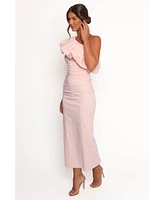 Petal and Pup Women's Eliya One Shoulder Frill Maxi Dress