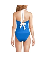 Lands' End Women's Seamed Halter Tankini Top
