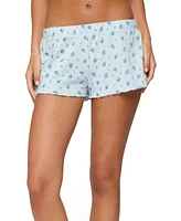 Edikted Women's Camden Floral Pointelle Shorts