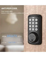 Zachvo Keyless Entry Deadbolt Lock, Electric Door Locks with Keypads and Emergency Charging Port