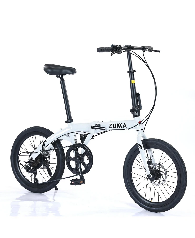 20" Folding Bike Aluminium Alloy Frame 8 Speed City Bike