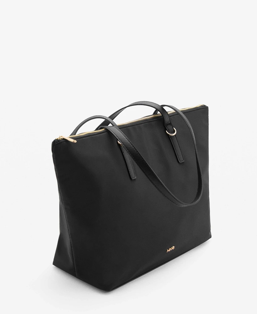Mango Women's Nylon Shopper Bag