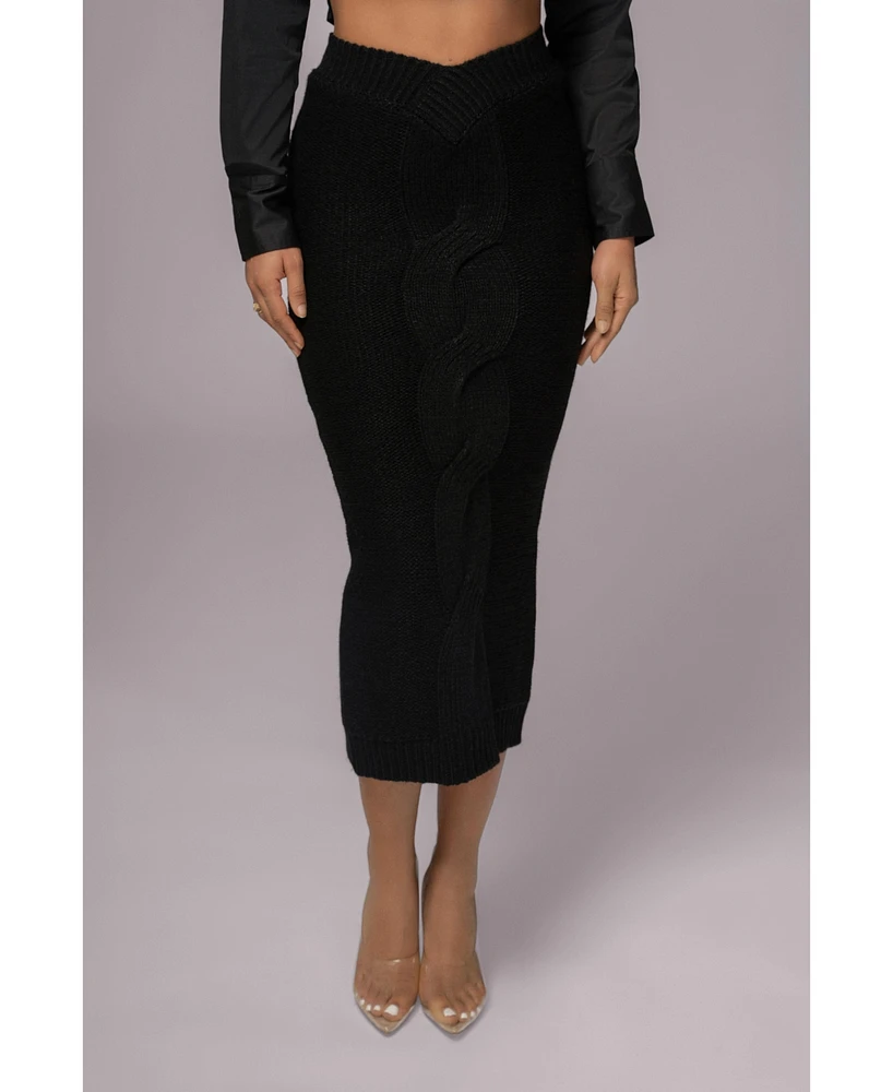 Jluxlabel Women's Merine Knit Midi Skirt