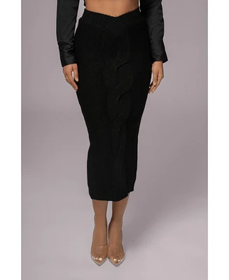 Jluxlabel Women's Merine Knit Midi Skirt