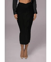 Jluxlabel Women's Merine Knit Midi Skirt