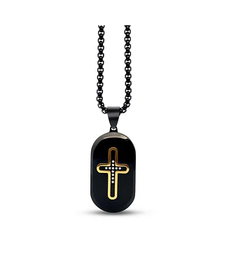 Anna Zuckerman Paxor Oblong Cross Necklace