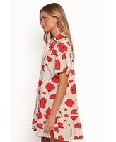 Petal and Pup Women's Peachy Mini Linen Dress