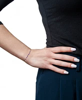 Amethyst Bezel Graduated Link Bracelet (1-1/2 ct. t.w.) in 14k Gold-Plated Sterling Silver