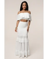 Jluxlabel Women's Sienna Ruffled Skirt Set