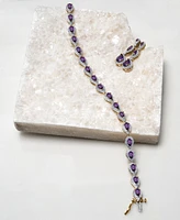 Amethyst (4 ct. t.w.) & Diamond (1/2 ct. t.w.) Bracelet in 14k Yellow Gold