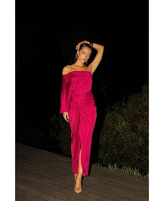 Jluxlabel Women's Mira Drape Maxi Skirt