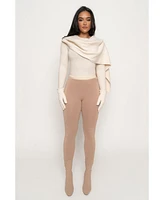 Jluxlabel Women's Ribbed Scarf Top