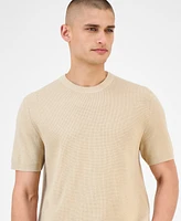 Alfani Men's Short Sleeve Waffle Knit Sweater, Exclusively at Macy's