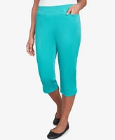 Alfred Dunner Petite Nantucket Tailored Tulip Hem Capri Pants