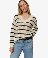 Sanctuary Women's Airy Openwork V-Neck Sweater