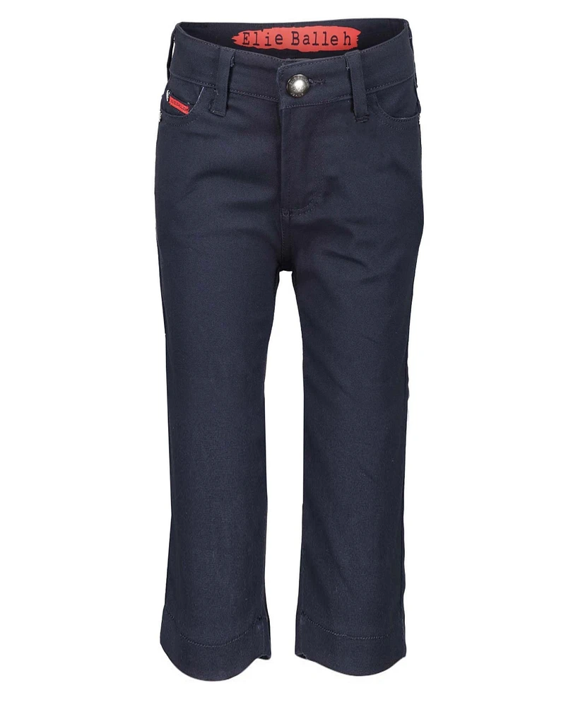 Elie Balleh Big Boys Navy Slim Fit 5 Pocket Twill Pants