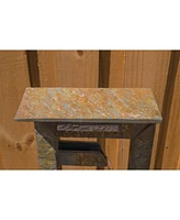 Zigzag Zen 49" Slate Stone Waterfall Fountain with Light - John Timberland
