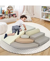 Pizza-Shaped Soft Foam Climbing Blocks for Toddlers